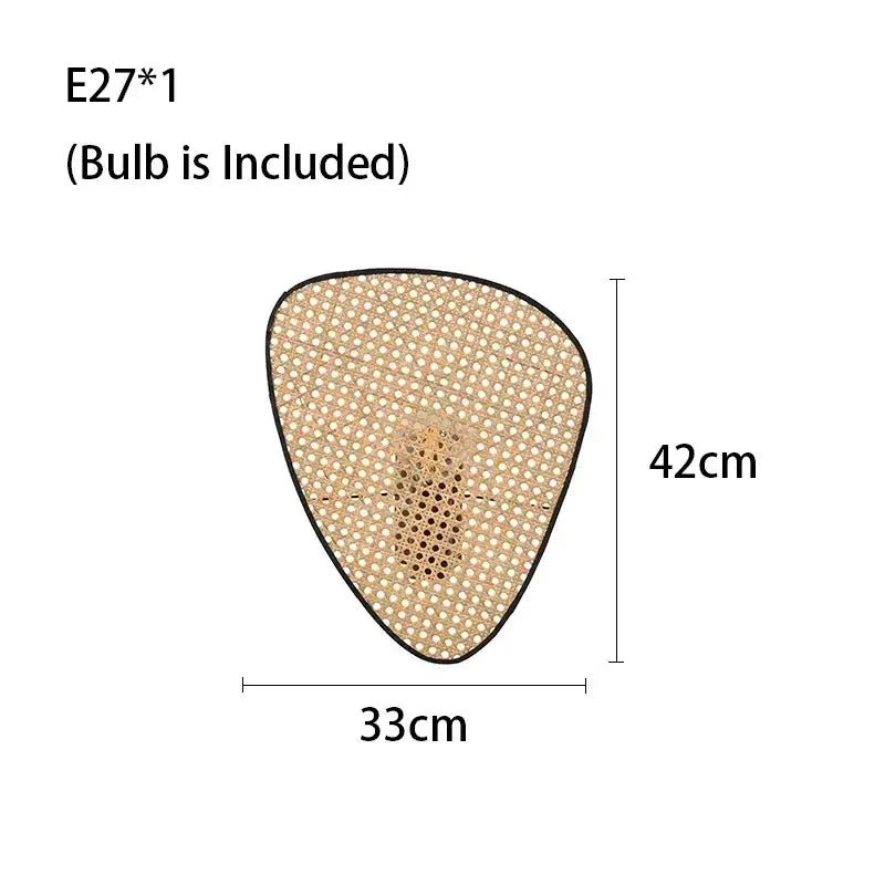 Flower Rattan LED Floor Stand Light Lamp - Leaf - With Bulb Included / Black Frame / Dimmable - Lamp