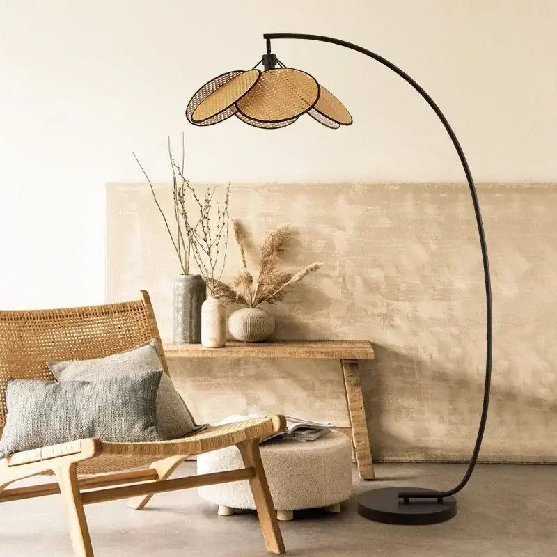 Flower Rattan LED Floor Stand Light Lamp - Lamp