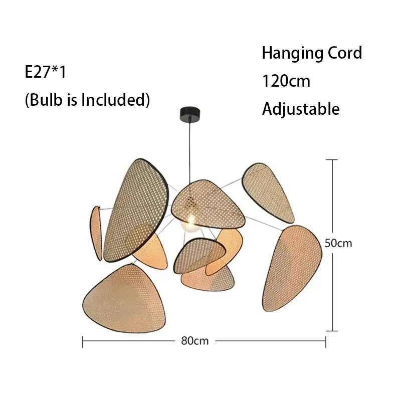 Flower Rattan LED Floor Stand Light Lamp - Lamp - 80cm / Black Frame / Dimmable - Lamp