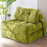 Fold Out Convertible Sleeper Chair Pillow Sofa Bed - Green - Chair