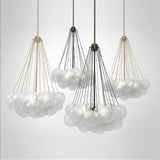 Frosted Glass Ball Chandelier Lamp - Hanging Light