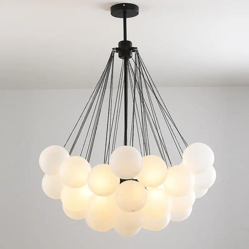 Frosted Glass Ball Pendant Light Modern Chandelier - view 4