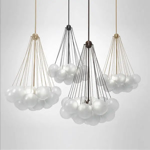Frosted Glass Ball Pendant Light Modern Chandelier - view 6