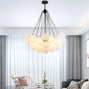 Frosted Glass Ball Pendant Light Modern Chandelier