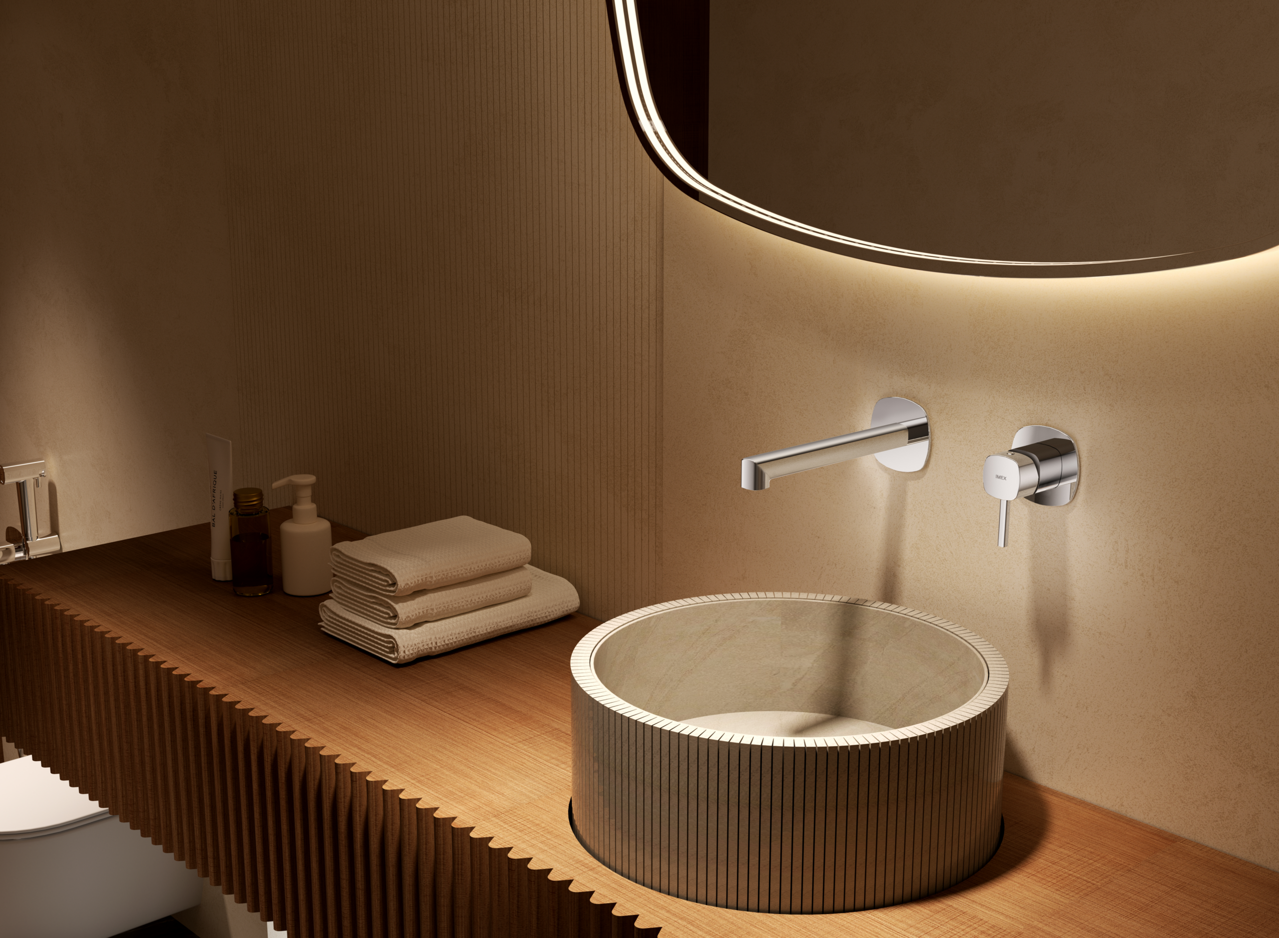 Toscana Brushed Nickel Concealed Single Lever Basin Mixer, view 2