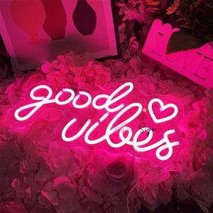 Good Vibes Multicolor Neon Sign - Neon Sign