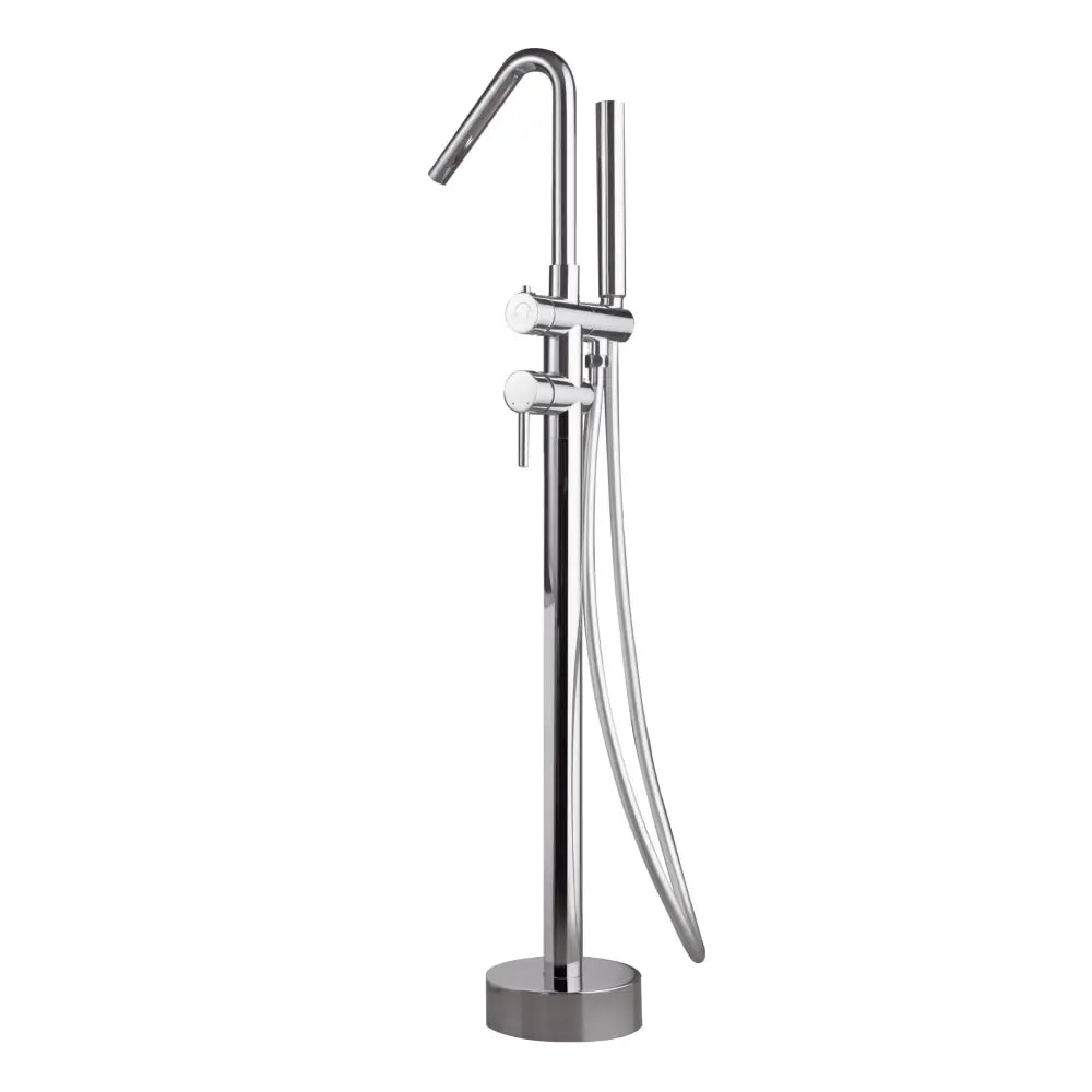 Chrome freestanding single lever bathtub faucet CÓRCEGA modern design