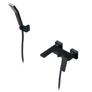 Matte Black Fiji Shower Faucet Modern Bathroom Set, main product view