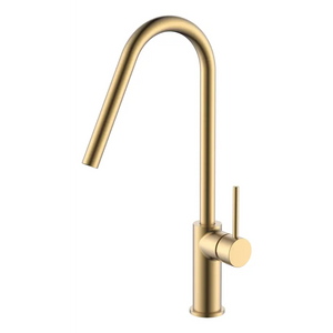 Kenya Brushed Gold Kitchen Faucet Contemporary Design, main product view