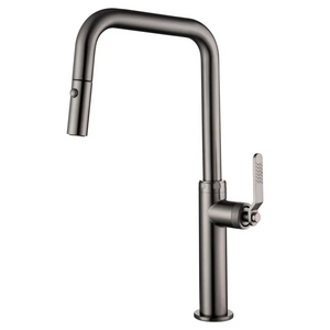Niza Black Gun Metal Kitchen Faucet Modern Design, main product view