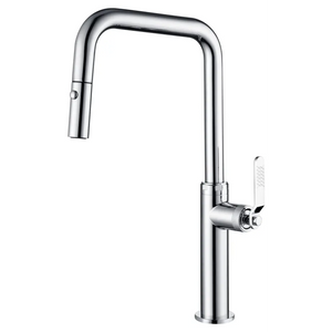 Niza Chrome Kitchen Faucet Modern Minimalist Design, main product view
