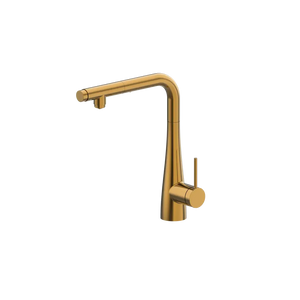 Brushed Gold Kitchen Faucet with Osmosis Water Filter, main product view