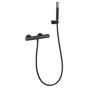 Black Gum Metal Thermostatic Shower Faucet Modern Design, main product view