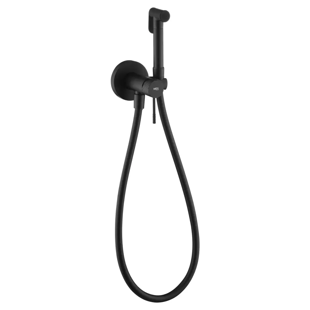 Grifo Empotrado De Bidé Génova Negro Mate