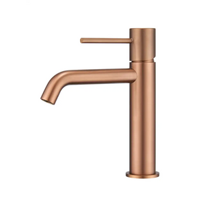 Monza Brushed Rose Gold Single Handle Basin Faucet, main product view