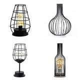 Hollow Out Wine Bottle Glass LED Lamp - Desk Lamp