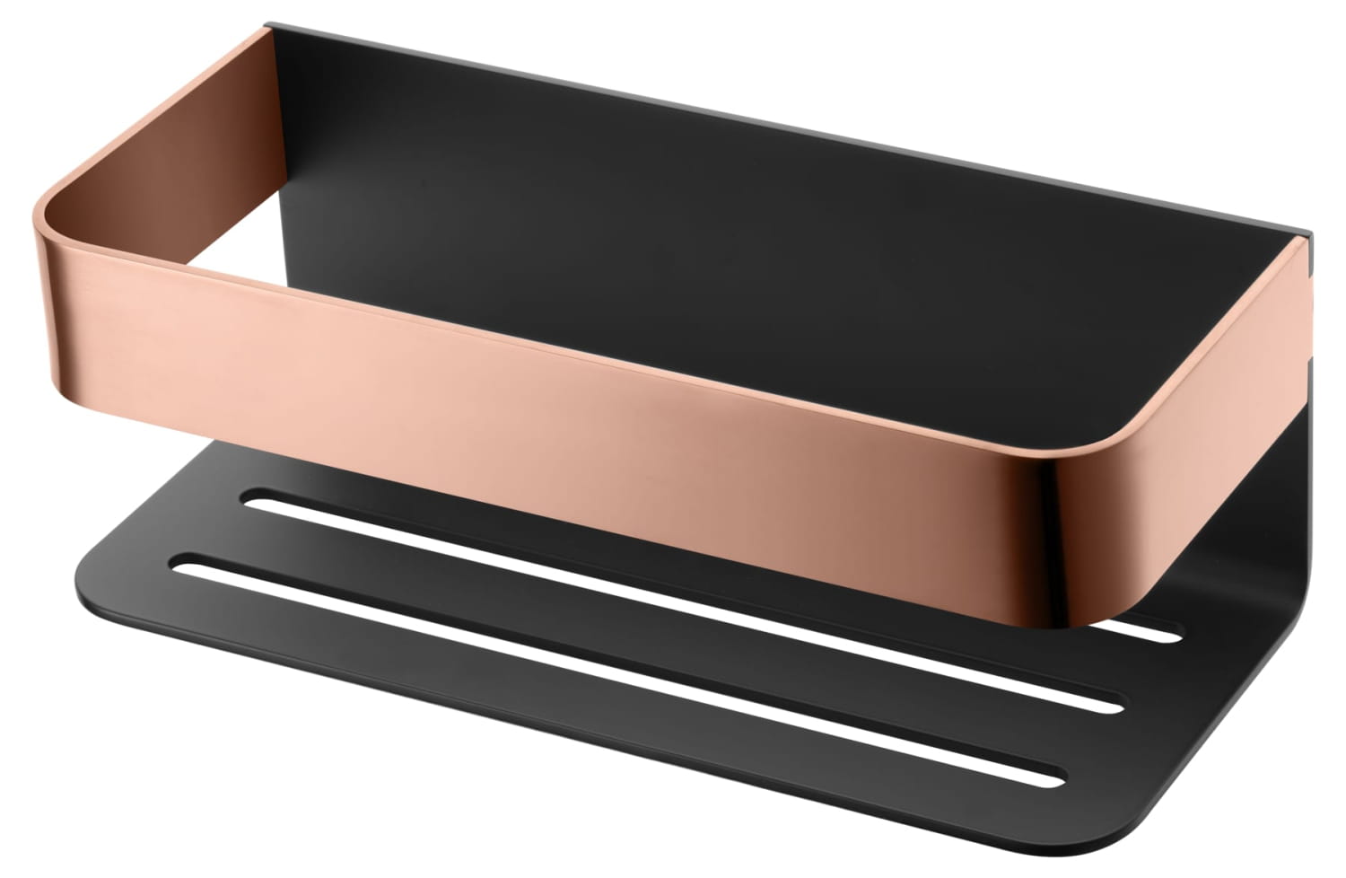 Jabonera Frontal Mayura Negro Oro Rosa