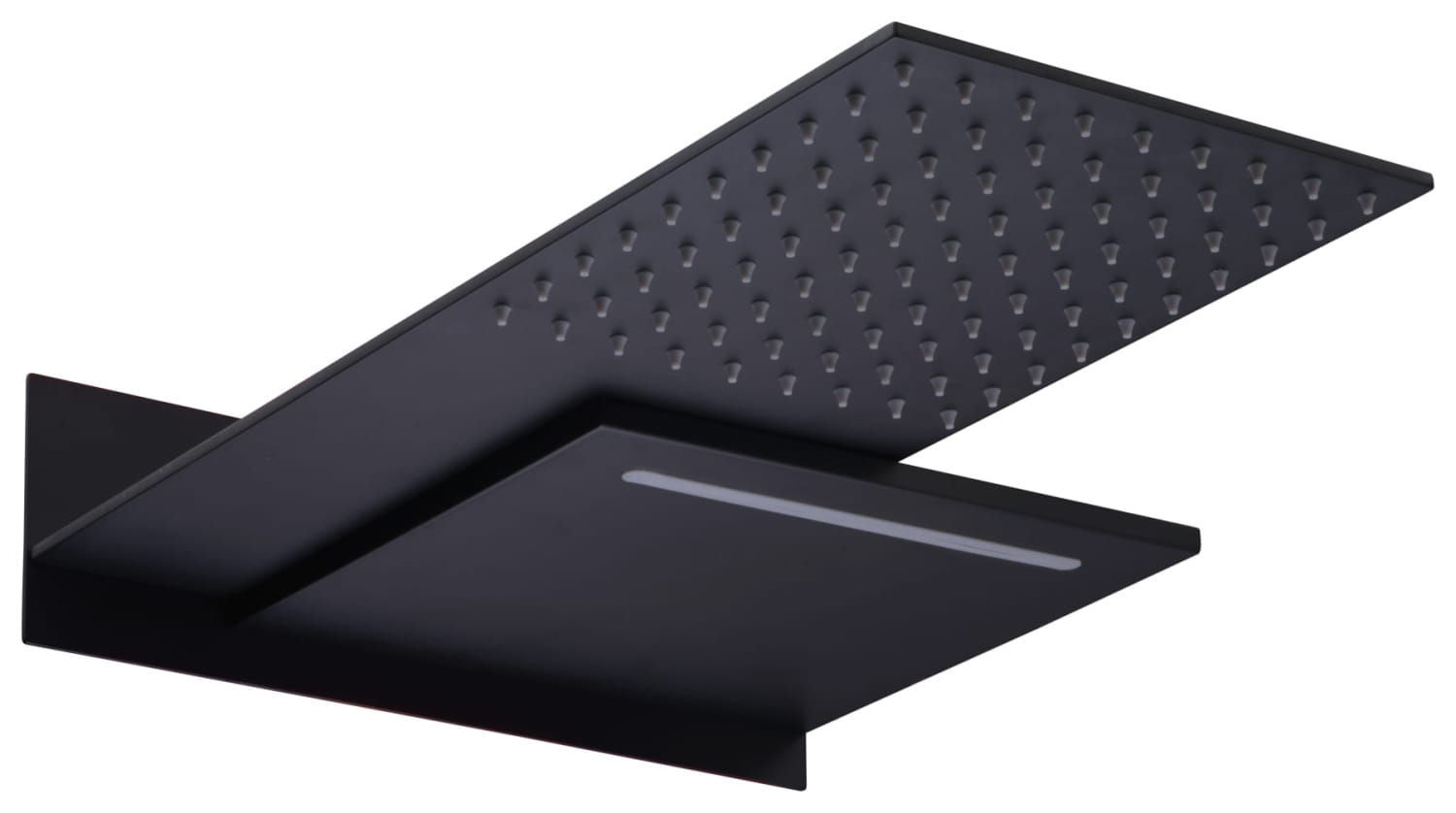 Rociador Cascada 2 Vias Negro Mate