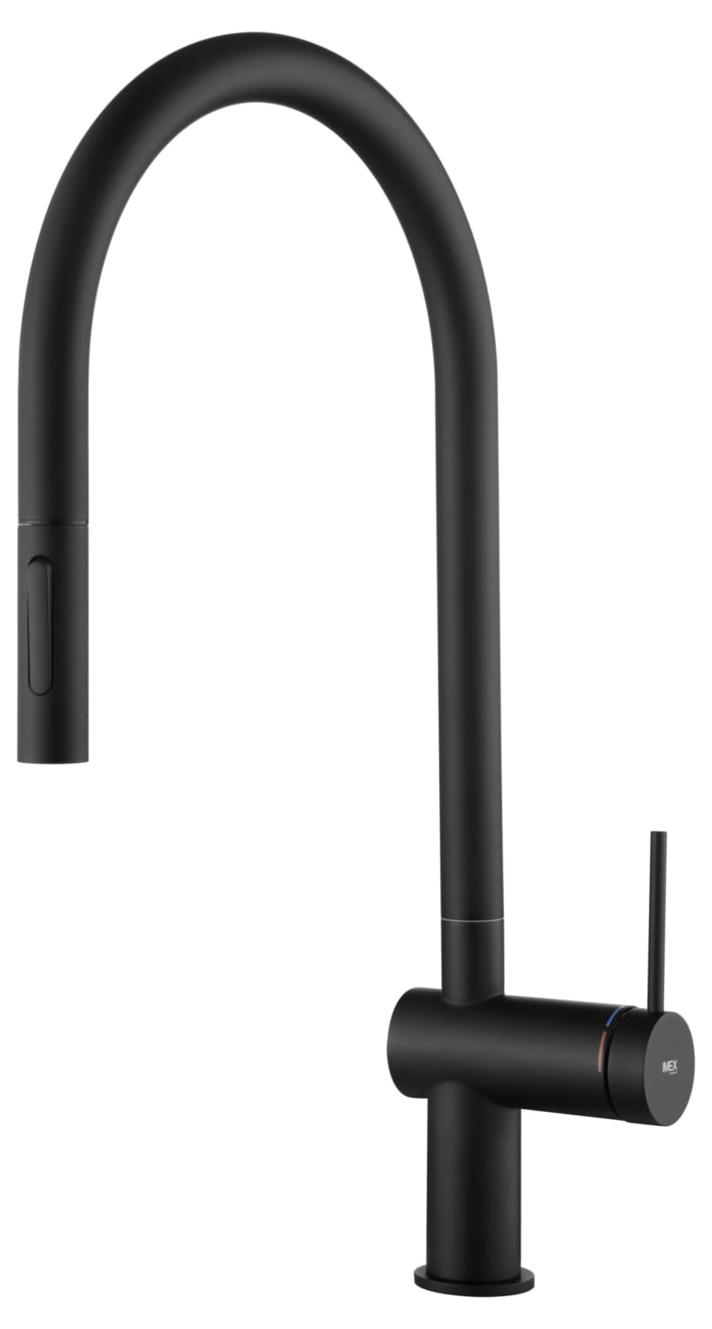 Grifo De Cocina Berna Negro Mate