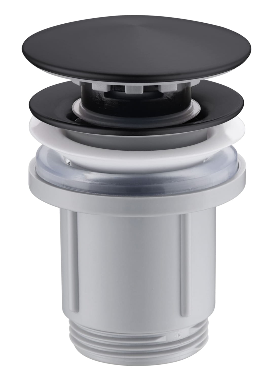 Valvula Click-Clack Pvc Negro Mate