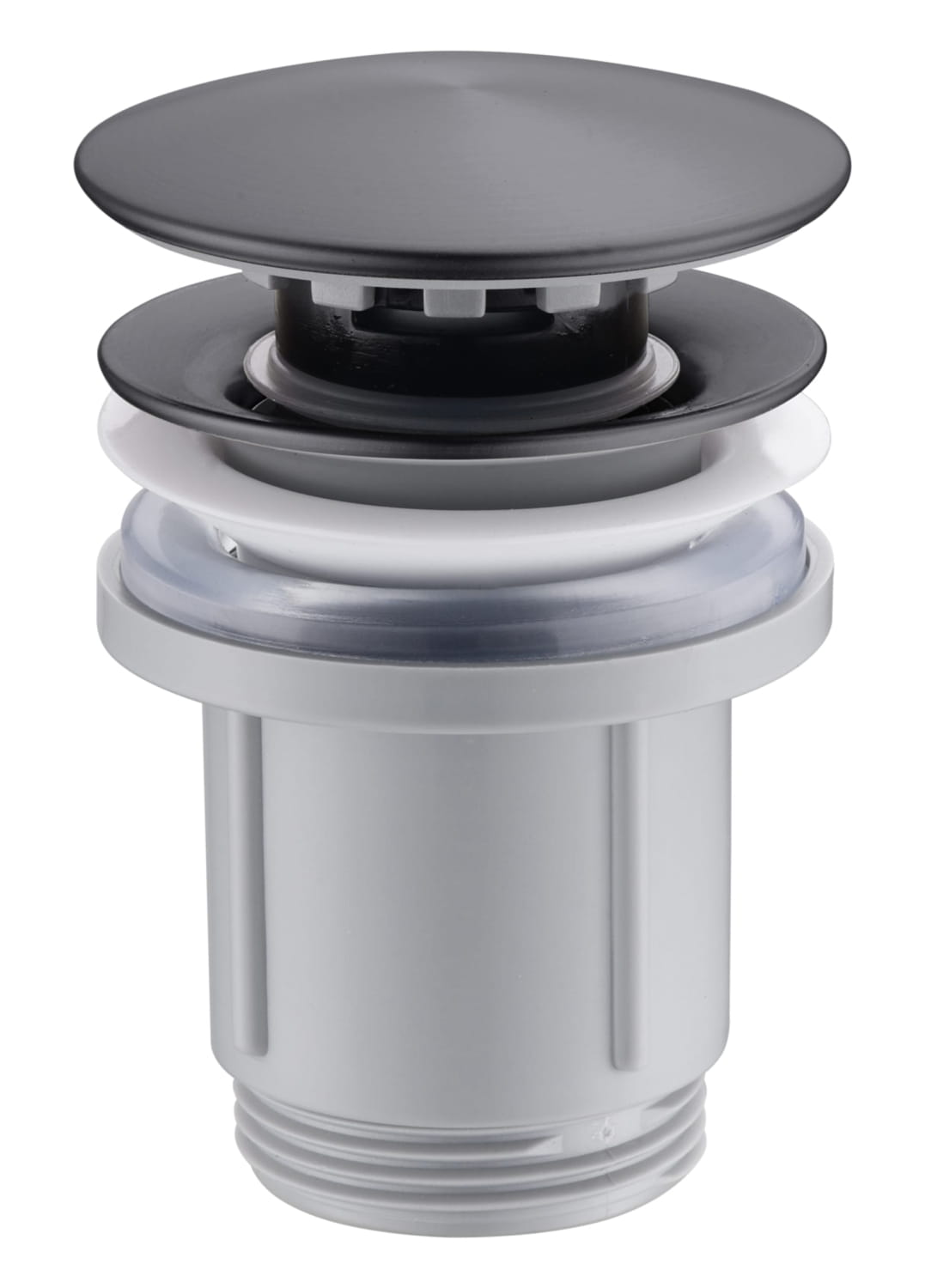 Válvula Click-Clack de PVC color negro metalizado