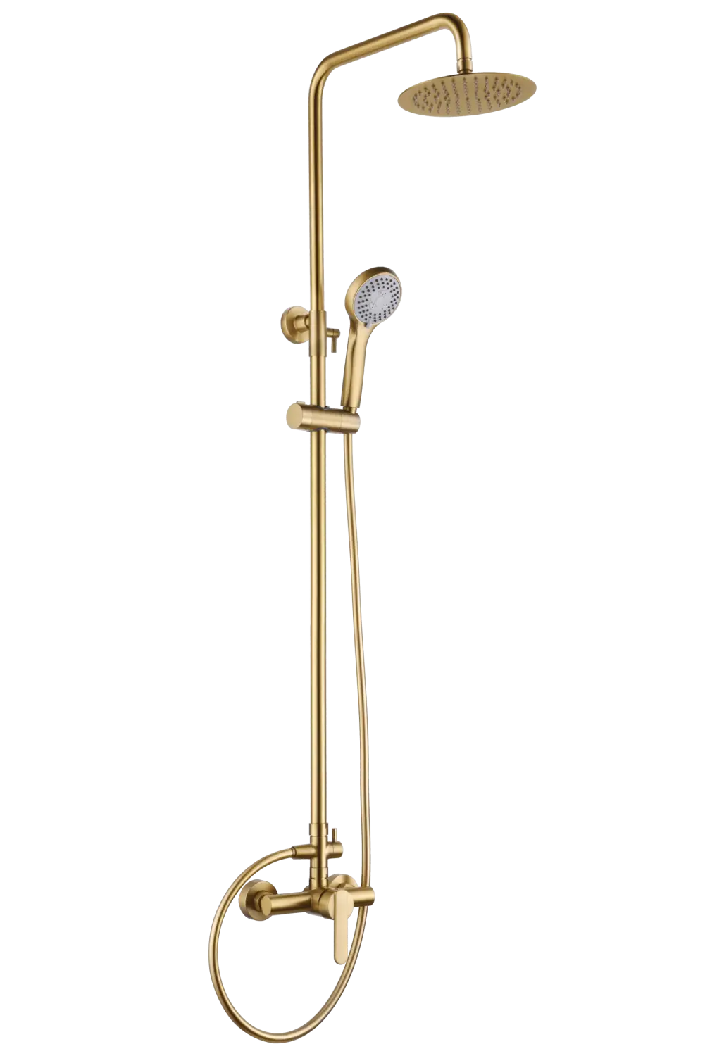 Conjunto Ducha Monomando Roma Oro Cepillado