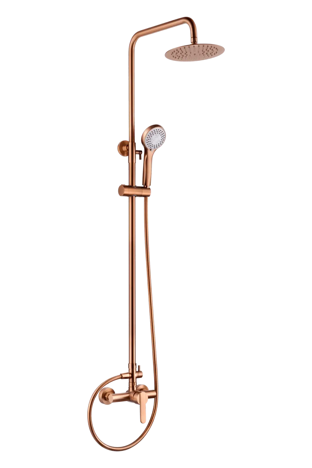 Conjunto Ducha Monomando Roma Oro Rosa Cepillado
