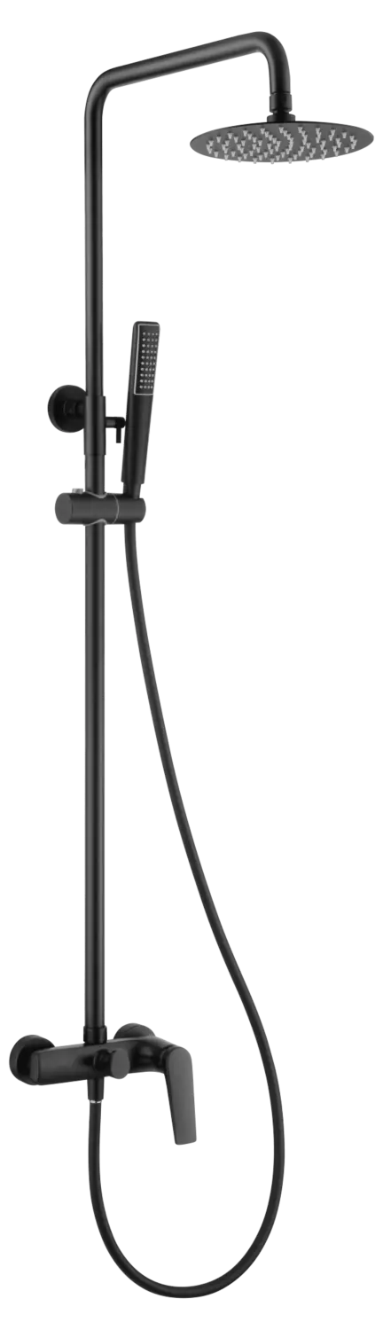 Conjunto Ducha Monomando Delos Negro Mate