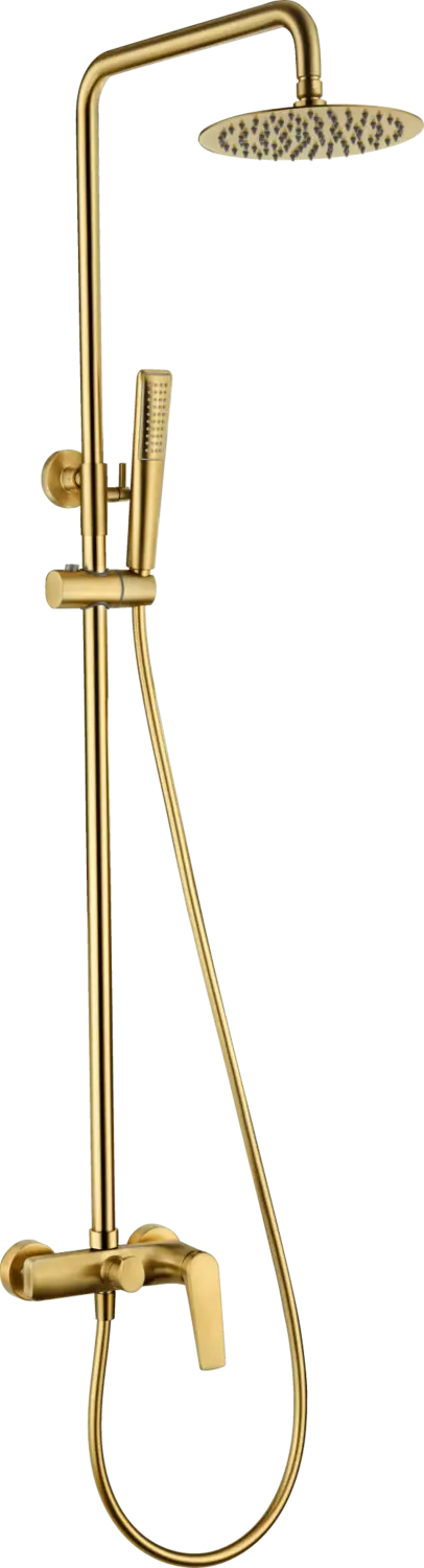 Conjunto Ducha Monomando Delos Oro Cepillado