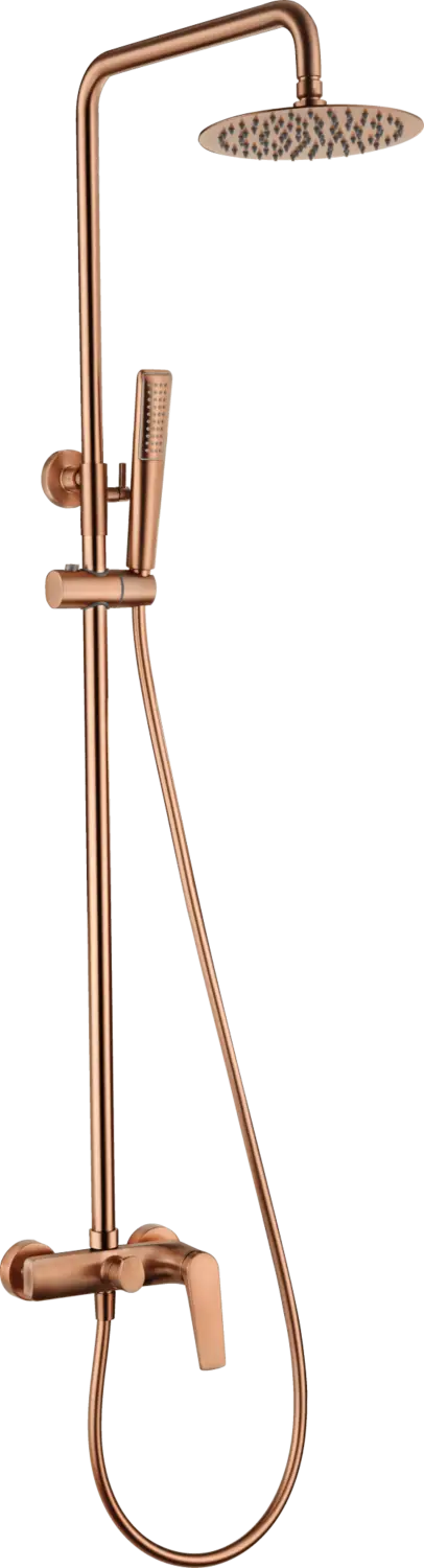 Conjunto Ducha Monomando Delos Oro Rosa Cepillado