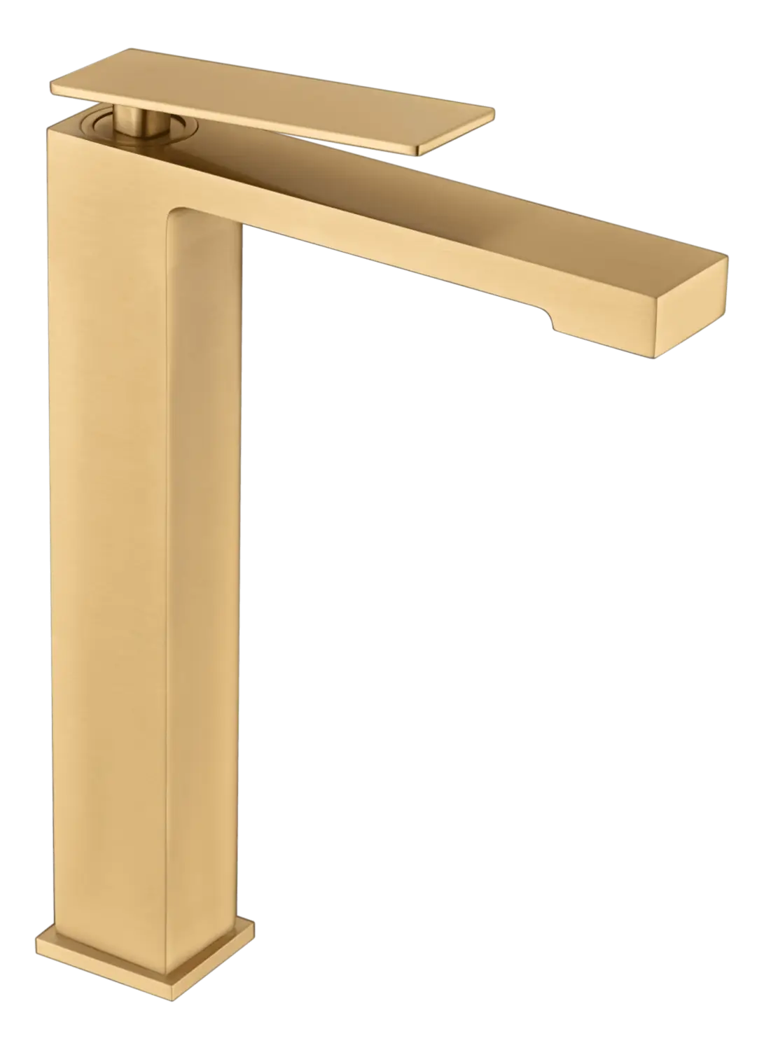 Monomando Lavabo Alto Pisa Oro Cepillado