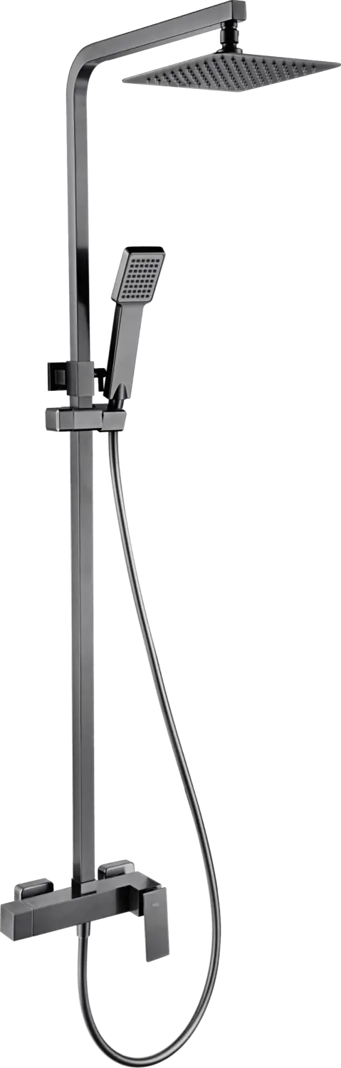 Conjunto Ducha Monomando Pisa Black Gun Metal