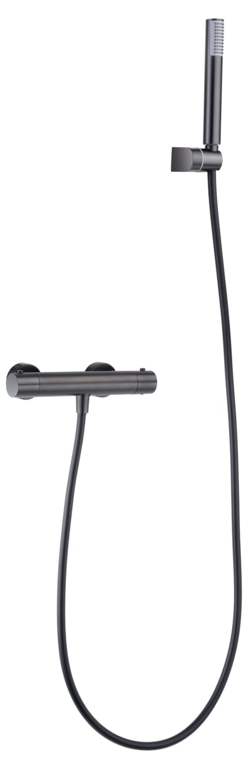 Kit Ducha Termostático Monza Negro Gun Metal