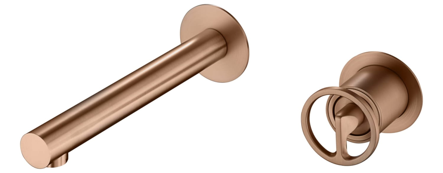 Monomando Empotrado Lavabo Olimpo Oro Rosa Cepillado