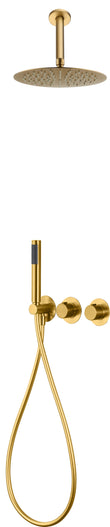 Conjunto Ducha Termostático Empotrado Breda Oro Cepillado - Shower Set