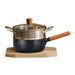 20cm black pan (with lid) + steaming grid