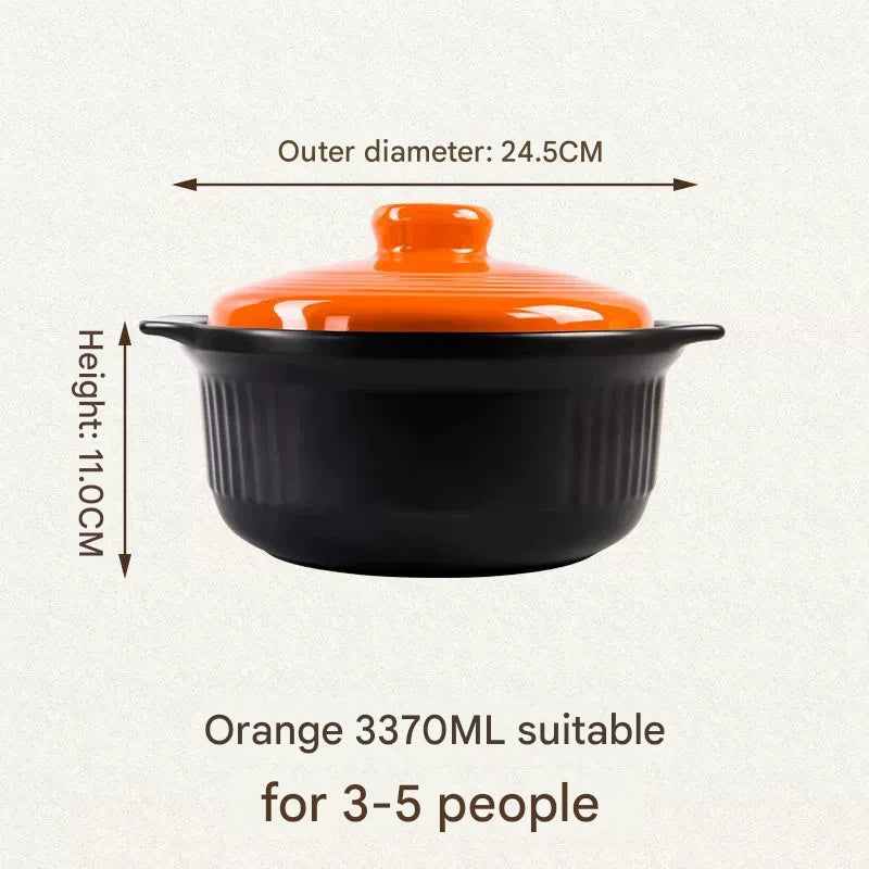 Ceramic Casserole Large Capacity Stone Stew Pot