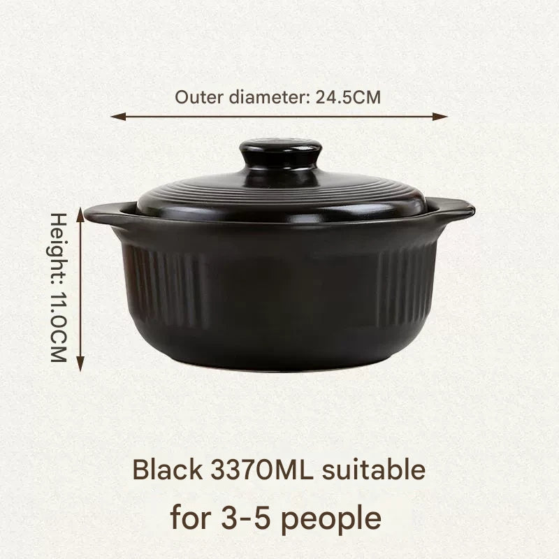 Ceramic Casserole Large Capacity Stone Stew Pot