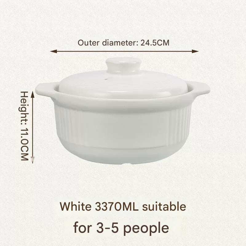 Ceramic Casserole Large Capacity Stone Stew Pot