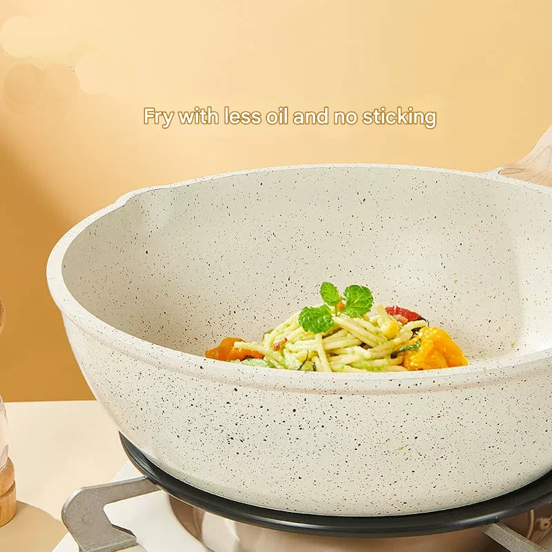 4 Piece Non Stick Cookware Frying Pan Soup Pot Set