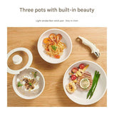 Ceramic Removable Non Stick Cookware Handle Frying Pot Set