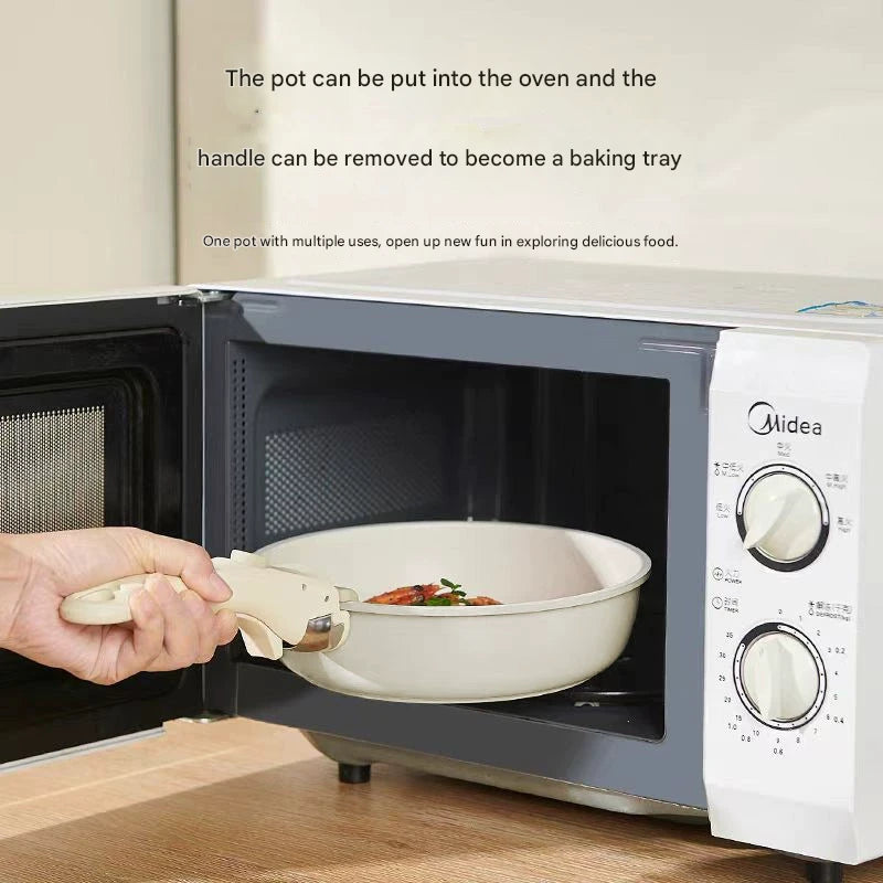 Ceramic Removable Non Stick Cookware Handle Frying Pot Set