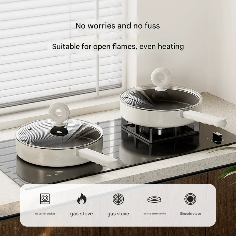 Two Piece Non Stick Frying Pan Soup Pot Set