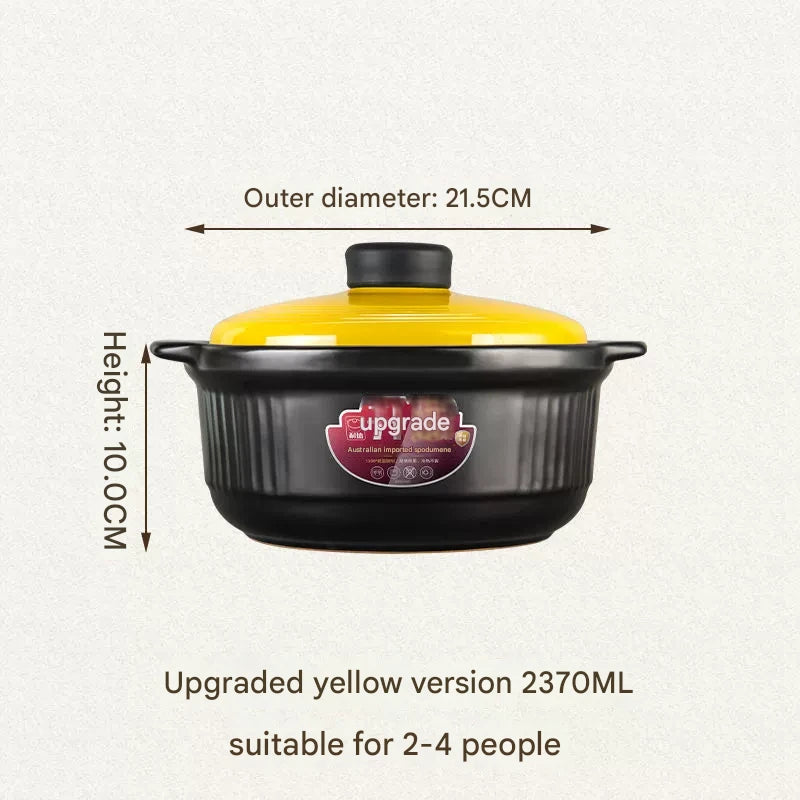 Ceramic Casserole Large Capacity Stone Stew Pot