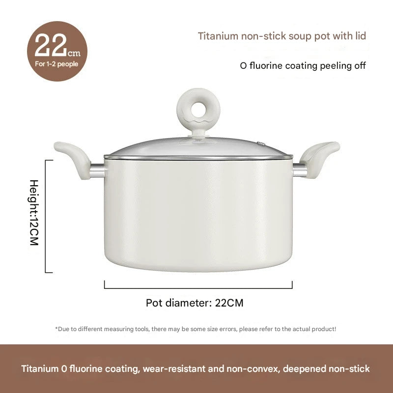 Two Piece Non Stick Frying Pan Soup Pot Set