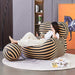 Ice silk yellow and black stripes 118cm large sofa [door delivery]