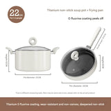 Two Piece Non Stick Frying Pan Soup Pot Set