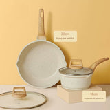 4 Piece Non Stick Cookware Frying Pan Soup Pot Set