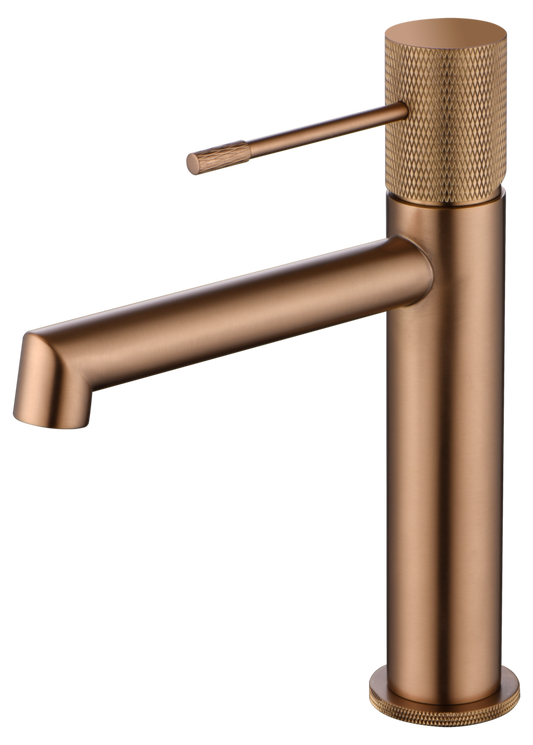 Monomando Lavabo Line Oro Rosa Cepillado