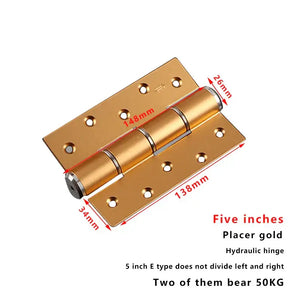 Invisible Sizzle Handle Single Side Door Lock - Gold - Hinge / 55mm